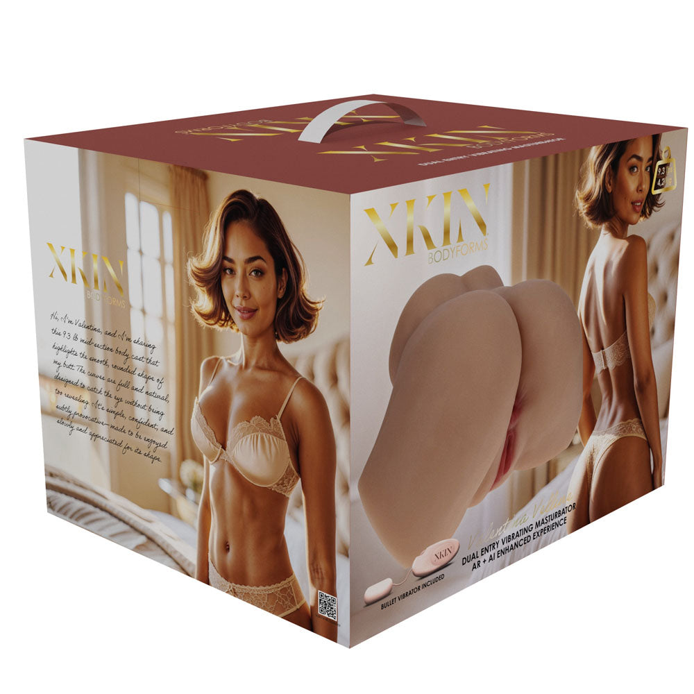 XKIN Bodyforms Valentina Vellure Stroker, the printed XKIN cube box on its own