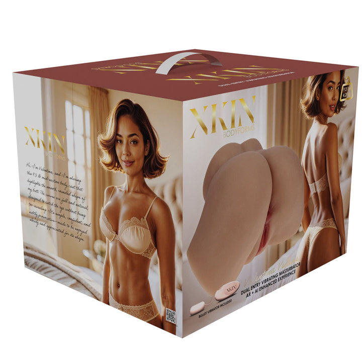 XKIN Bodyforms Valentina Vellure Stroker, the printed XKIN cube box on its own