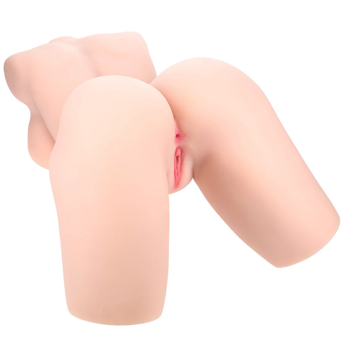 XKIN Bodyforms Lyla Rose Stroker, torso lying on its side showing the vulva between the thighs