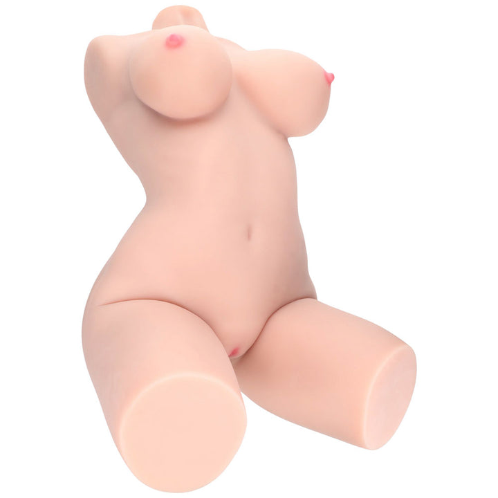 XKIN Bodyforms Lyla Rose Stroker, reclining three-quarter view showing the breasts and hip