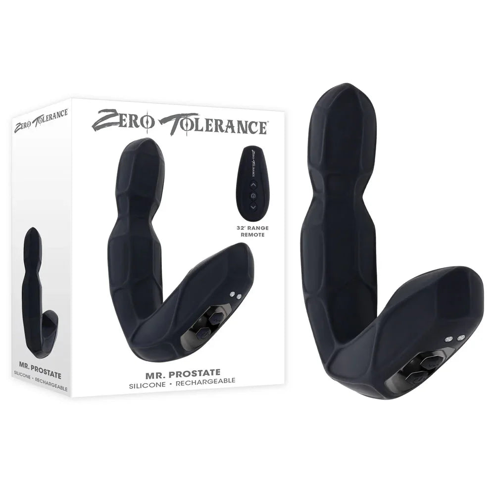 Zero Tolerance Mr Prostate Massager with Remote 12.6cm, Black