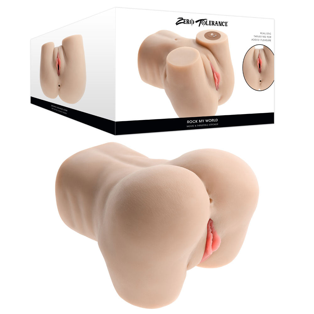 Zero Tolerance Rock My World box beside the flesh-tone torso masturbator