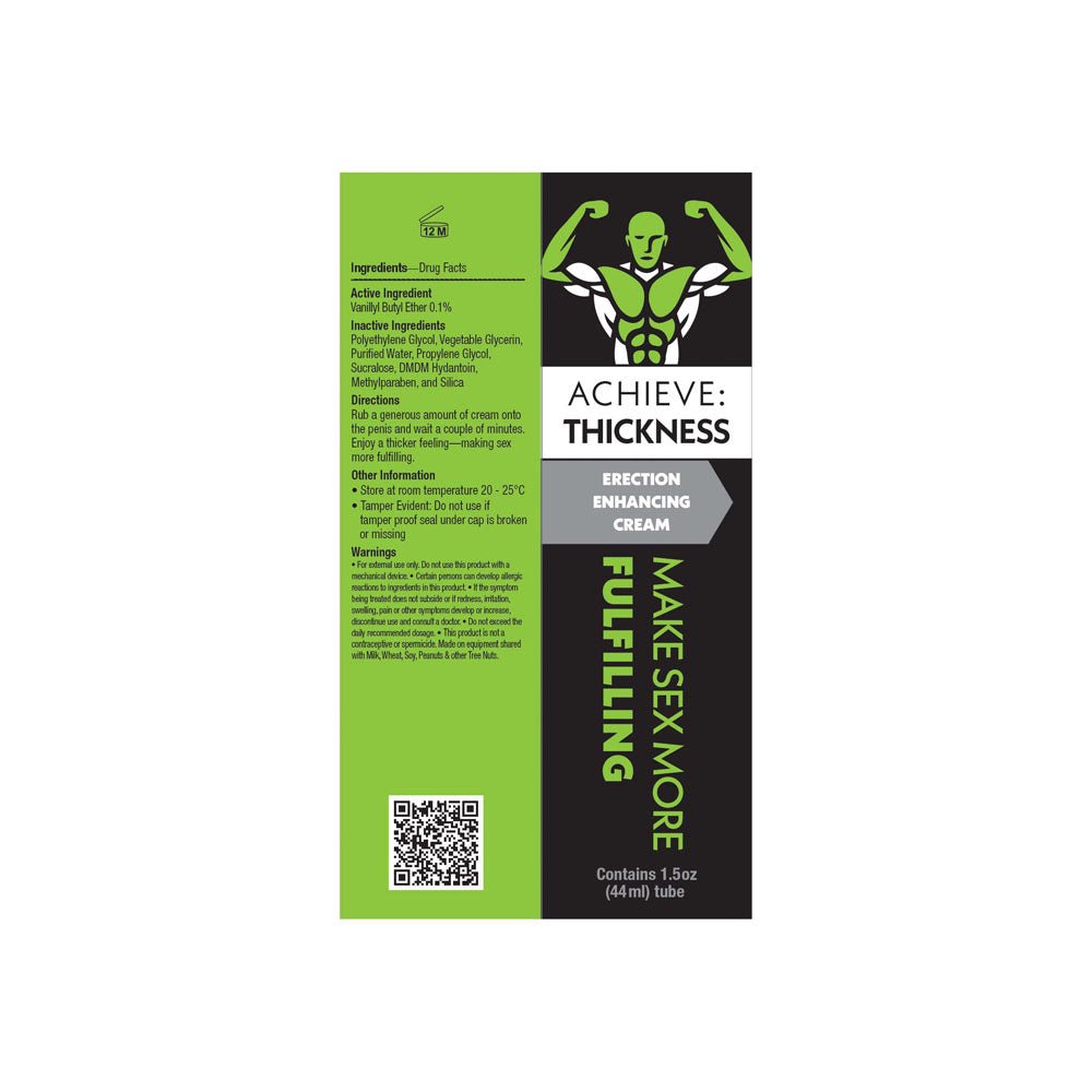 Buy Achieve: Thickness - Erection Enhancing Cream for Men - 44 ml – Naughtyhut NZ sex toys online. Discreet delivery & top brands.