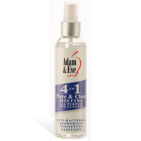 Buy Adam & Eve 4 In 1 Pure & Clean - Misting All Purpose Toy Cleaner - 118 ml Bottle – Naughtyhut NZ sex toys online. Discreet delivery & top brands.
