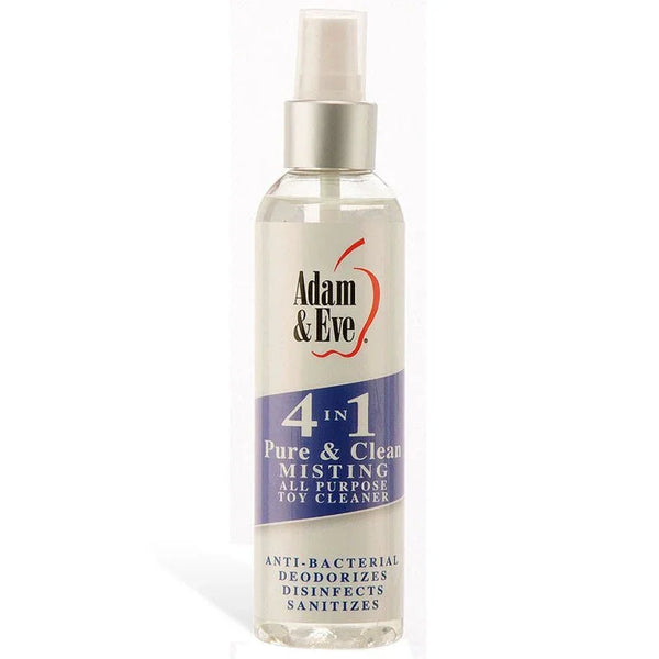 Adam & Eve 4 In 1 Pure & Clean - Misting All Purpose Toy Cleaner - 118 ml Bottle – Sex toys NZ by Naughtyhut. Discreet delivery nationwide.