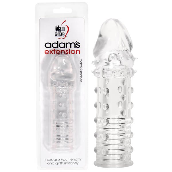 Buy Adam & Eve Adam's Extension - Clear Penis Sleeve – Naughtyhut NZ sex toys online. Discreet delivery & top brands.