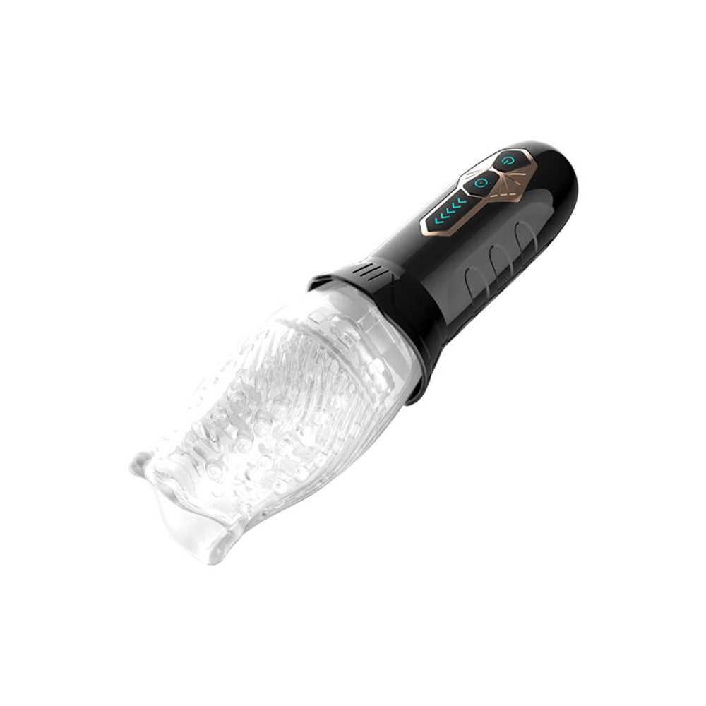 Buy Adam & Eve Adam's Gawk Gawk - Clear USB Rechargeable Rotating Masturbator – Naughtyhut NZ sex toys online. Discreet delivery & top brands.