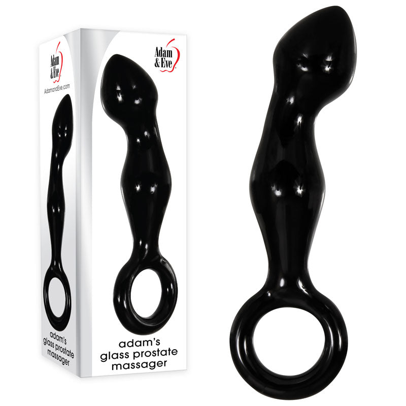 Adam & Eve ADAMS GLASS PROSTATE MASSAGER - Black Glass 16.6 cm Prostate Massager – Sex toys NZ by Naughtyhut. Discreet delivery nationwide.
