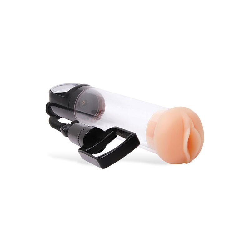 Buy Adam & Eve Adam's Promax Pump - Clear Penis Pump with Masturbator Sleeve – Naughtyhut NZ sex toys online. Discreet delivery & top brands.