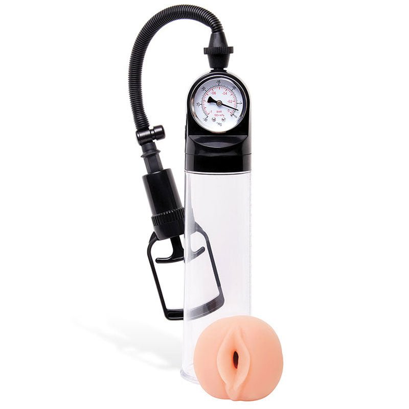Buy Adam & Eve Adam's Promax Pump - Clear Penis Pump with Masturbator Sleeve – Naughtyhut NZ sex toys online. Discreet delivery & top brands.