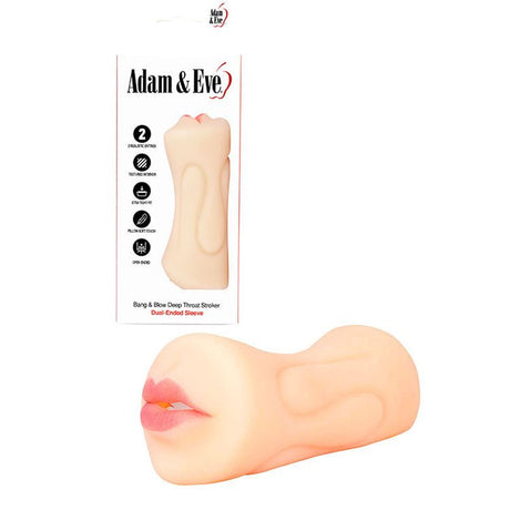 Buy Adam & Eve Bang & Blow Deep Throat Stroker - Flesh Vagina & Mouth Dual Ended Stroker – Naughtyhut NZ sex toys online. Discreet delivery & top brands.