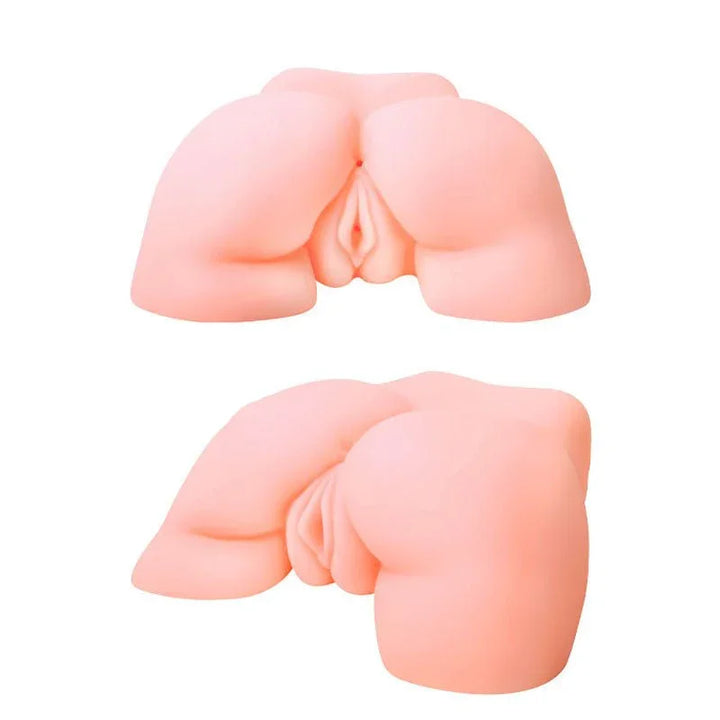 Bangin' Betty masturbator in Flesh, two angles showing both openings