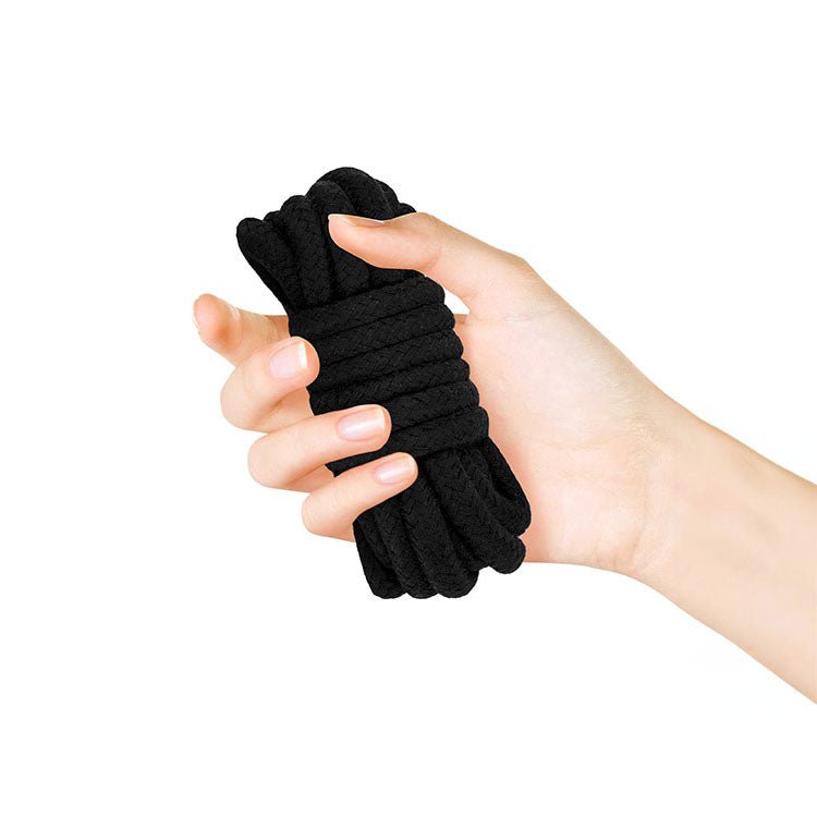 Adam & Eve BONDAGE ROPE - 3 metre (10 feet) - Black Bondage Rope - 3 metre Length – Sex toys NZ by Naughtyhut. Discreet delivery nationwide.