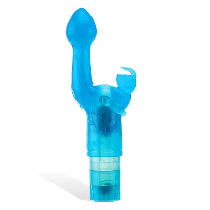 Adam & Eve BUNNY KISS - Blue 17.8 cm Rabbit Vibrator – Sex toys NZ by Naughtyhut. Discreet delivery nationwide.