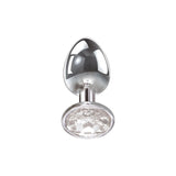 Buy Adam & Eve Clear Gem Anal Plug - Large - Metallic 9.5 cm Large Butt Plug with Clear Gem Base – Naughtyhut NZ sex toys online. Discreet delivery & top brands.