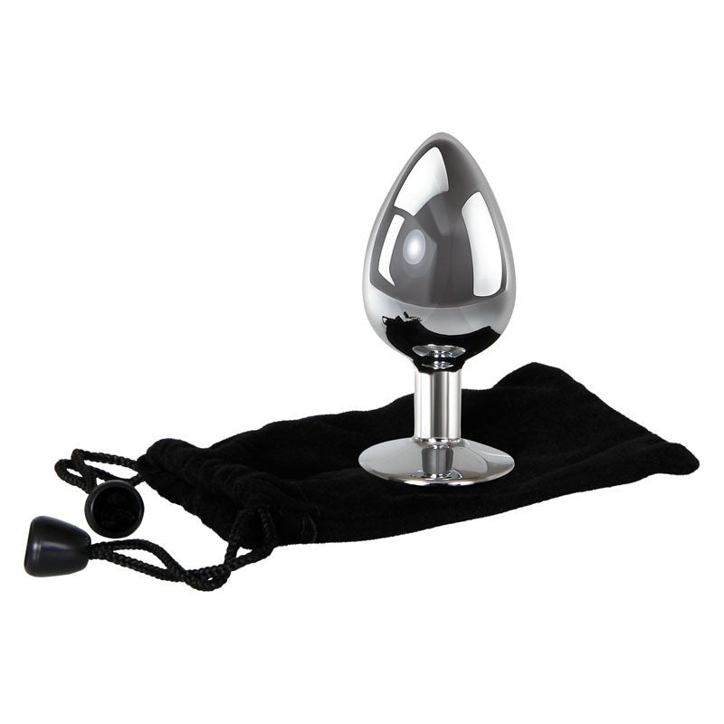Buy Adam & Eve Clear Gem Anal Plug - Large - Metallic 9.5 cm Large Butt Plug with Clear Gem Base – Naughtyhut NZ sex toys online. Discreet delivery & top brands.