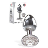 Buy Adam & Eve Clear Gem Anal Plug - Medium - Metallic 8.2 cm Medium Butt Plug with Clear Gem Base – Naughtyhut NZ sex toys online. Discreet delivery & top brands.