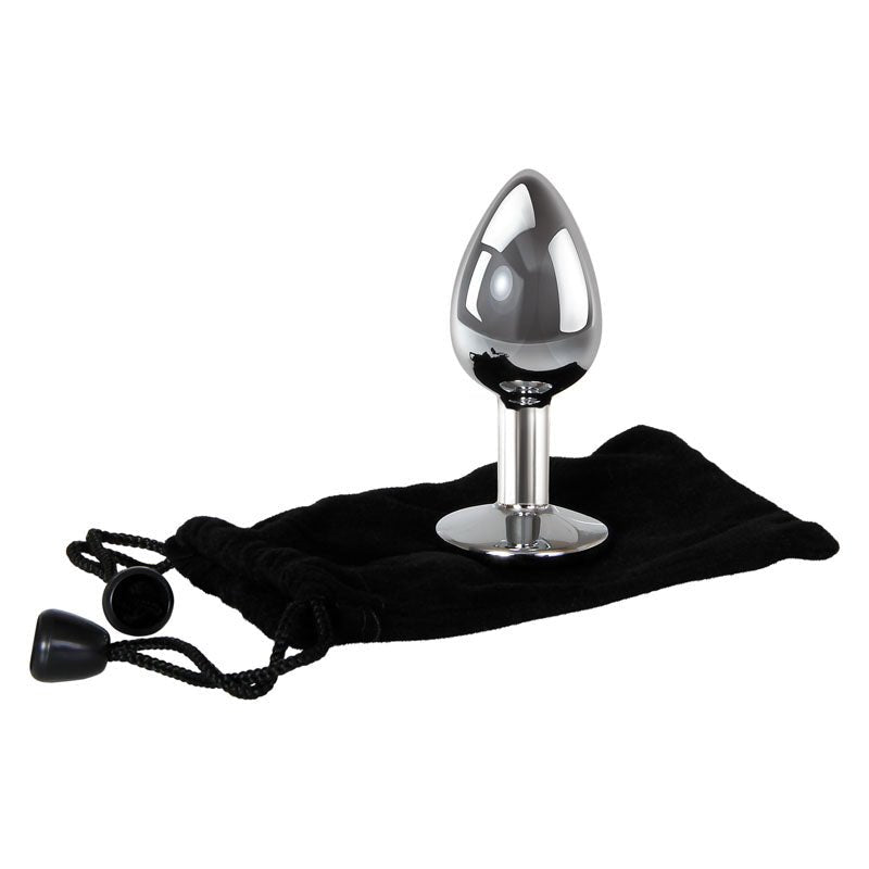 Buy Adam & Eve Clear Gem Anal Plug - Small - Metallic 7.1 cm Small Butt Plug with Clear Gem Base – Naughtyhut NZ sex toys online. Discreet delivery & top brands.