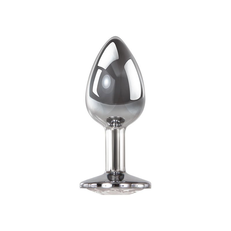 Buy Adam & Eve Clear Gem Anal Plug - Small - Metallic 7.1 cm Small Butt Plug with Clear Gem Base – Naughtyhut NZ sex toys online. Discreet delivery & top brands.