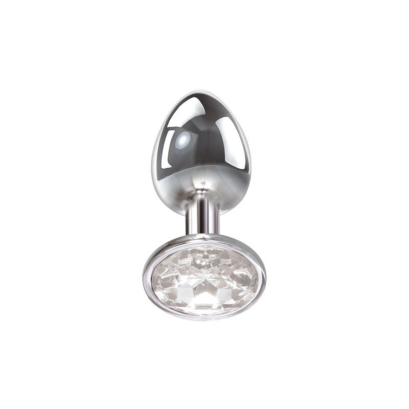 Buy Adam & Eve Clear Gem Anal Plug - Small - Metallic 7.1 cm Small Butt Plug with Clear Gem Base – Naughtyhut NZ sex toys online. Discreet delivery & top brands.