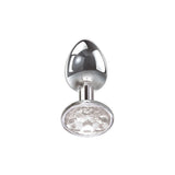 Buy Adam & Eve Clear Gem Anal Plug - Small - Metallic 7.1 cm Small Butt Plug with Clear Gem Base – Naughtyhut NZ sex toys online. Discreet delivery & top brands.