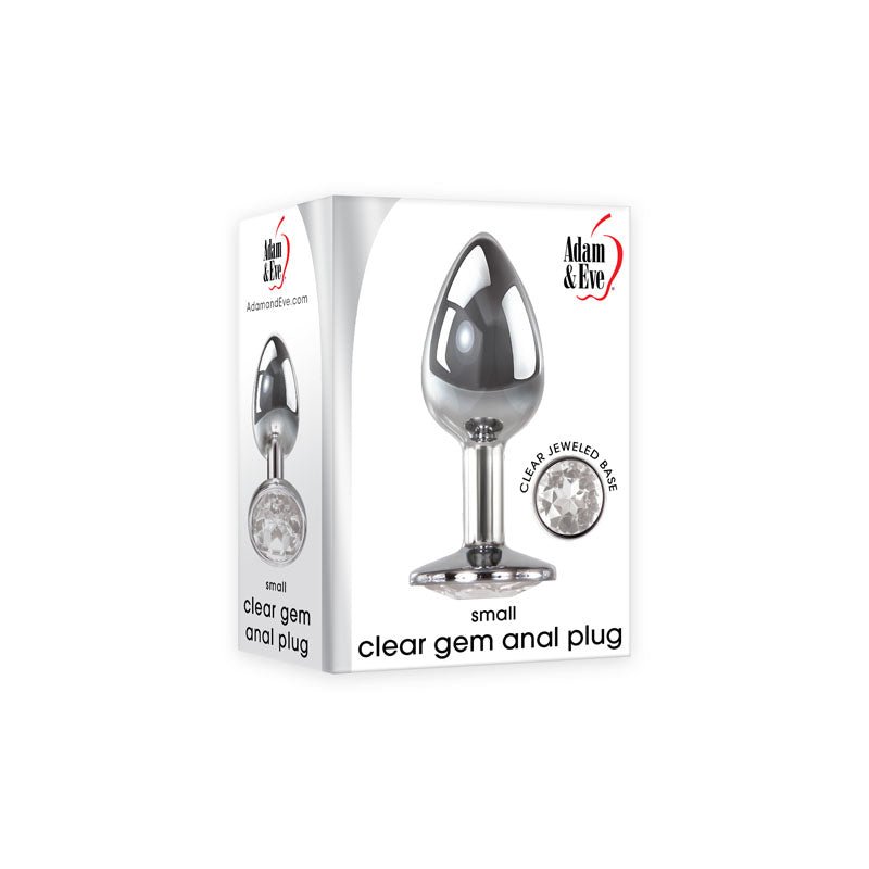 Buy Adam & Eve Clear Gem Anal Plug - Small - Metallic 7.1 cm Small Butt Plug with Clear Gem Base – Naughtyhut NZ sex toys online. Discreet delivery & top brands.