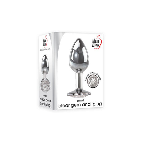 Buy Adam & Eve Clear Gem Anal Plug - Small - Metallic 7.1 cm Small Butt Plug with Clear Gem Base – Naughtyhut NZ sex toys online. Discreet delivery & top brands.