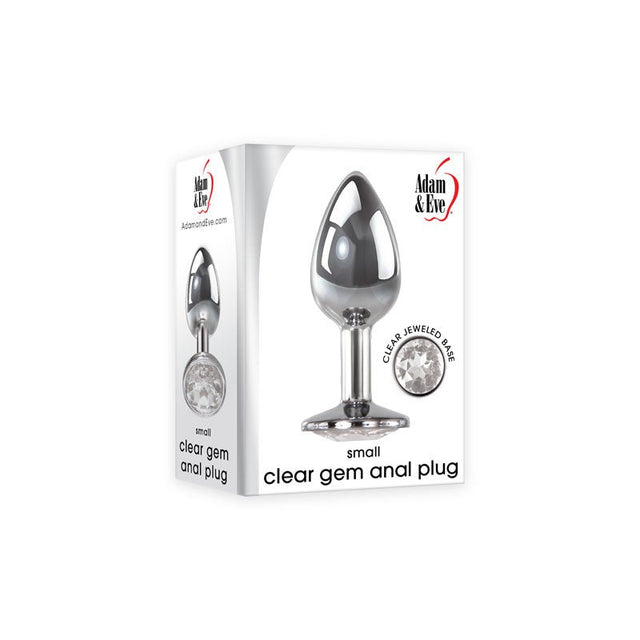 Buy Adam & Eve Clear Gem Anal Plug - Small - Metallic 7.1 cm Small Butt Plug with Clear Gem Base – Naughtyhut NZ sex toys online. Discreet delivery & top brands.
