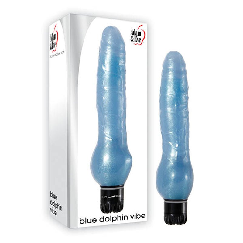 Buy Adam & Eve Blue Dolphin Vibe - Blue 21.6 cm (8.5'') Vibrator – Naughtyhut NZ sex toys online. Discreet delivery & top brands.