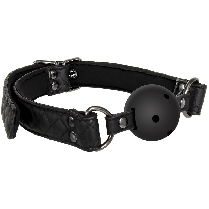 Buy Adam & Eve Eve's Fetish Dreams Ball Gag - Black Mouth Restraint – Naughtyhut NZ sex toys online. Discreet delivery & top brands.