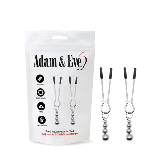 Buy Adam & Eve Eve's Naughty Nipple Clips - Set of 2 – Naughtyhut NZ sex toys online. Discreet delivery & top brands.
