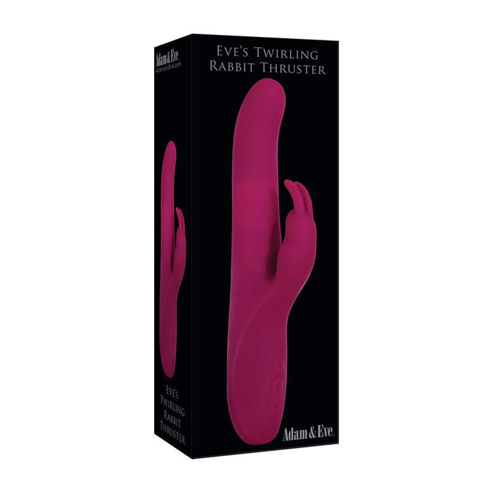 Adam & Eve Eve's Twirling Rabbit Thruster - Purple 24.1 cm USB Rechargeable Thrusting Rabbit Vibrator – Sex toys NZ by Naughtyhut. Discreet delivery nationwide.