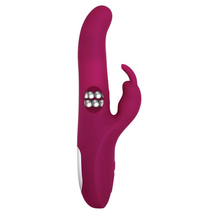 Adam & Eve Eve's Twirling Rabbit Thruster - Purple 24.1 cm USB Rechargeable Thrusting Rabbit Vibrator – Sex toys NZ by Naughtyhut. Discreet delivery nationwide.