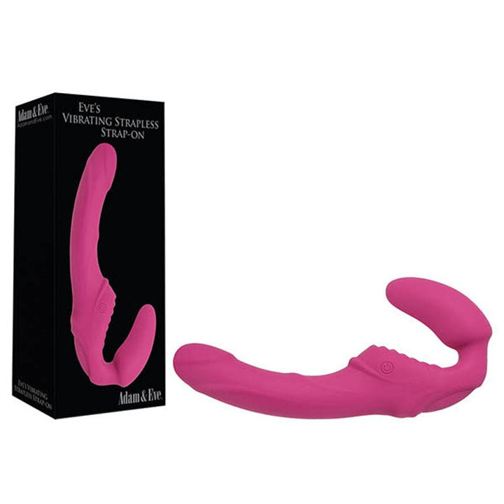 Adam & Eve Eve's Vibrating Strapless Strap - On - Pink 22 cm (8.75'') USB Rechargeable Strapless Strap - On – Sex toys NZ by Naughtyhut. Discreet delivery nationwide.