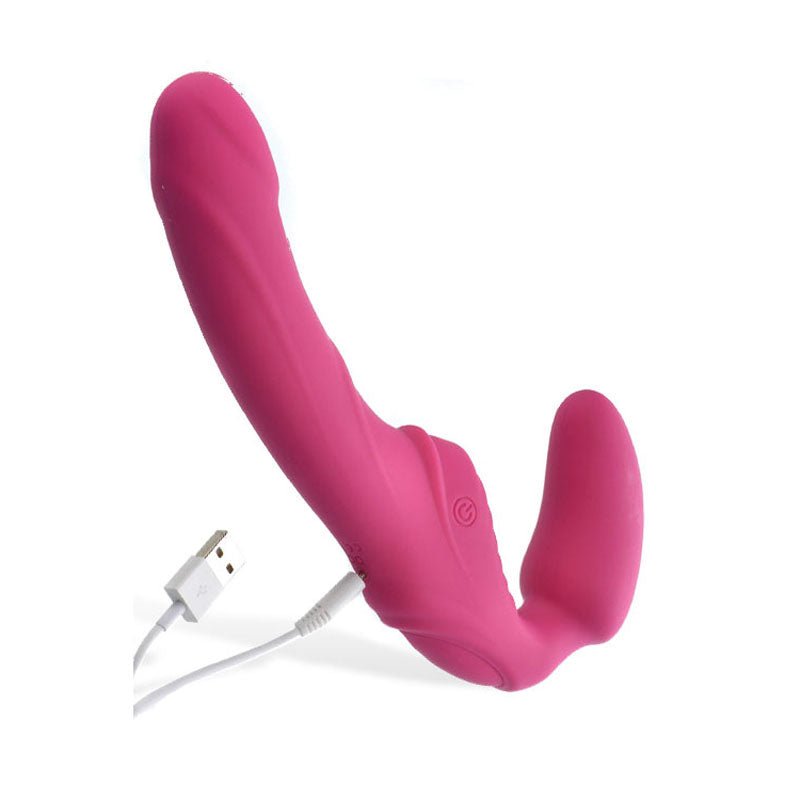 Adam & Eve Eve's Vibrating Strapless Strap - On - Pink 22 cm (8.75'') USB Rechargeable Strapless Strap - On – Sex toys NZ by Naughtyhut. Discreet delivery nationwide.