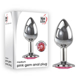 Buy Adam & Eve Pink Gem Anal Plug - Medium - Silver Medium 8.2 cm Metal Butt Plug with Pink Gem – Naughtyhut NZ sex toys online. Discreet delivery & top brands.