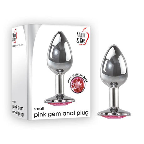 Buy Adam & Eve Gem Anal Plug - Small - Silver Small 7.1 cm Metal Butt Plug with Gem – Naughtyhut NZ sex toys online. Discreet delivery & top brands.