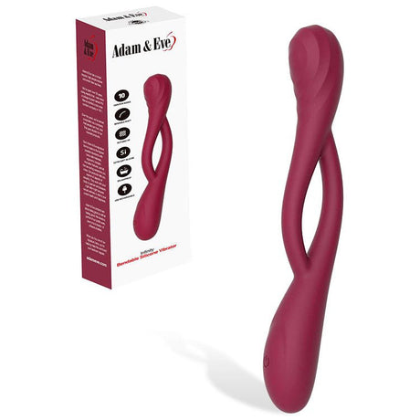 Buy Adam & Eve INFINITY - Red USB Rechargeable Bendable Vibrator – Naughtyhut NZ sex toys online. Discreet delivery & top brands.