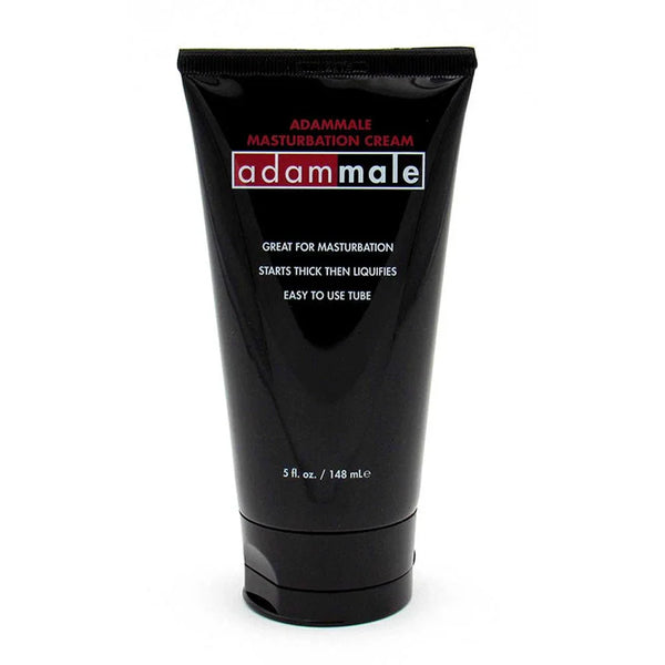 AdamMale masturbation cream, 148 ml black tube, front label view