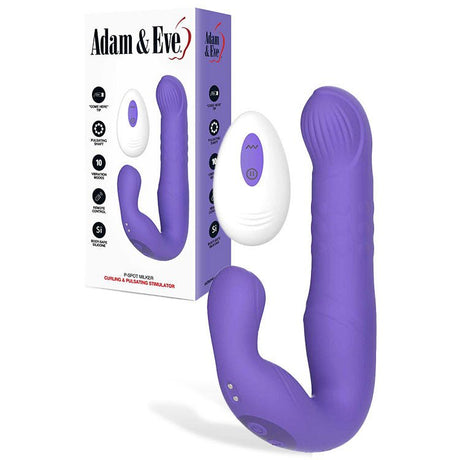 Buy Adam & Eve P - SPOT MILKER - Purple USB Rechargeable Curling & Pulsating Prostate Massager – Naughtyhut NZ sex toys online. Discreet delivery & top brands.