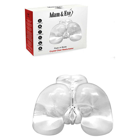 Buy Adam & Eve PEEK A BOOTY - Clear Doggy Style Masturbator – Naughtyhut NZ sex toys online. Discreet delivery & top brands.