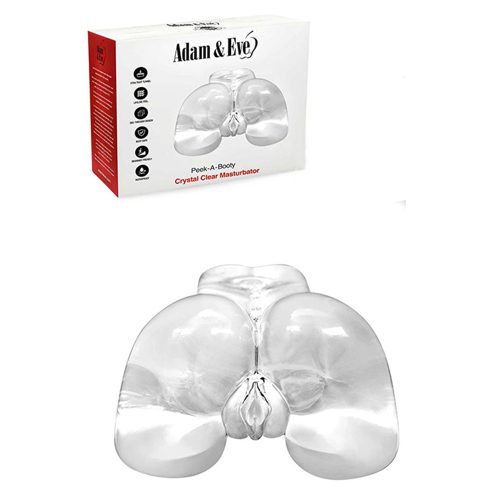 Buy Adam & Eve PEEK A BOOTY - Clear Doggy Style Masturbator – Naughtyhut NZ sex toys online. Discreet delivery & top brands.