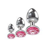 Buy Adam & Eve Pink Gem Anal Plug Set - Metallic Butt Plugs with Gems - Set of 3 Sizes – Naughtyhut NZ sex toys online. Discreet delivery & top brands.