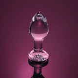 Buy Adam & Eve PINK GEM GLASS PLUG MEDIUM - Clear Glass 8.7 cm Butt Plug with Pink Gem Base – Naughtyhut NZ sex toys online. Discreet delivery & top brands.