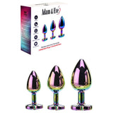 Buy Adam & Eve RAINBOW HEART GEM ANAL TRAINING SET - Multicoloured Metal Anal Plugs with Gem Bases - Set of 3 Sizes – Naughtyhut NZ sex toys online. Discreet delivery & top brands.
