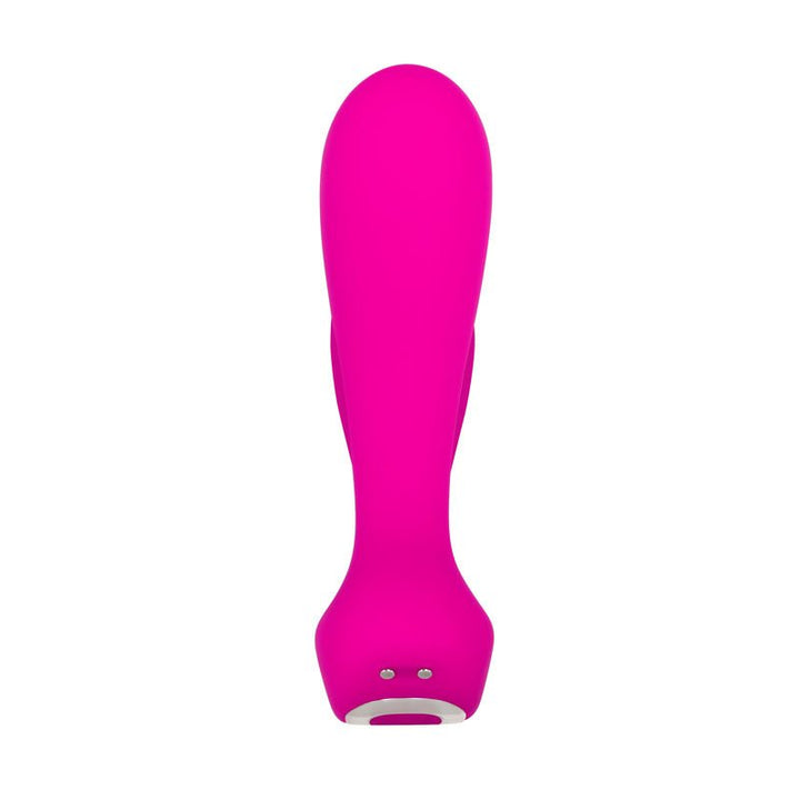 Adam & Eve Rechargeable Dual Entry Vibe - Pink USB Rechargeable Vibrator with Remote Control – Sex toys NZ by Naughtyhut. Discreet delivery nationwide.