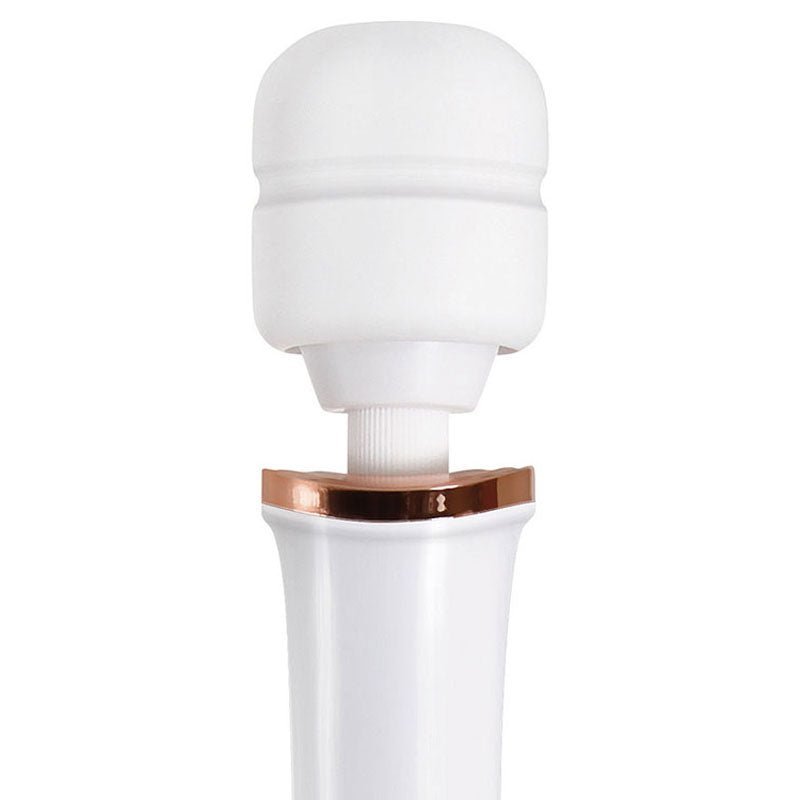 Buy Adam & Eve Rechargeable Magic Massager - Rose Gold/White 33 cm USB Rechargeable Massager Wand – Naughtyhut NZ sex toys online. Discreet delivery & top brands.
