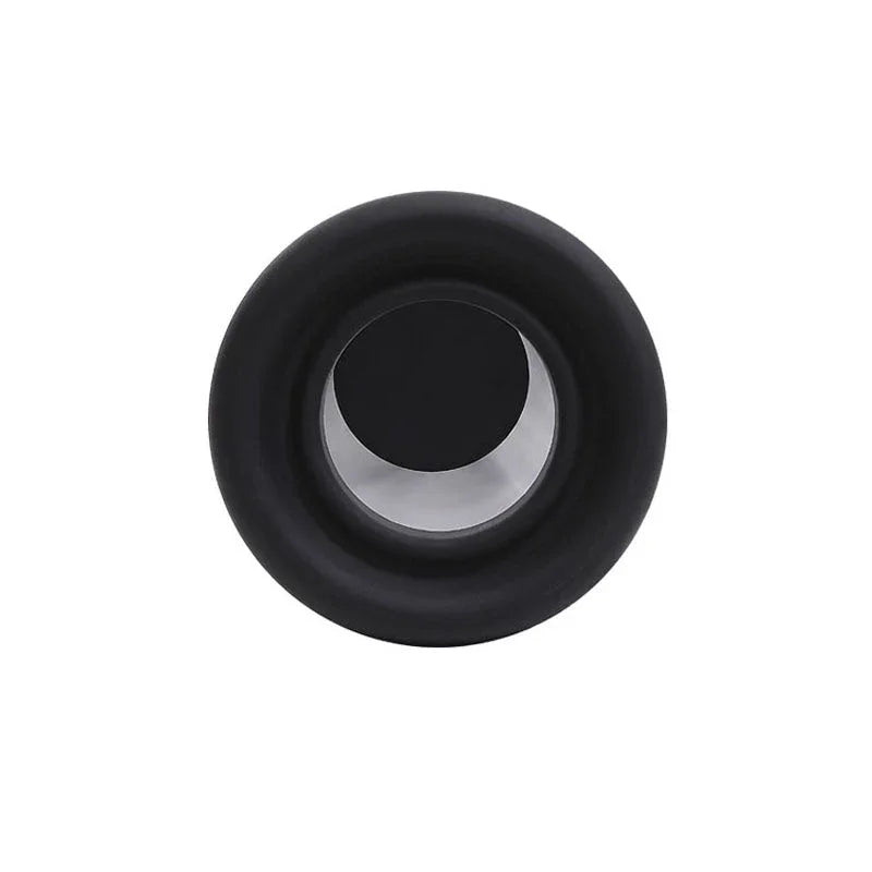 Rechargeable penis pump silicone entry seal viewed straight on