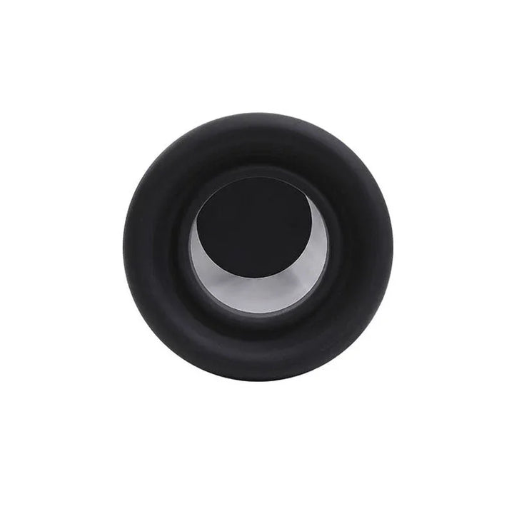 Rechargeable penis pump silicone entry seal viewed straight on