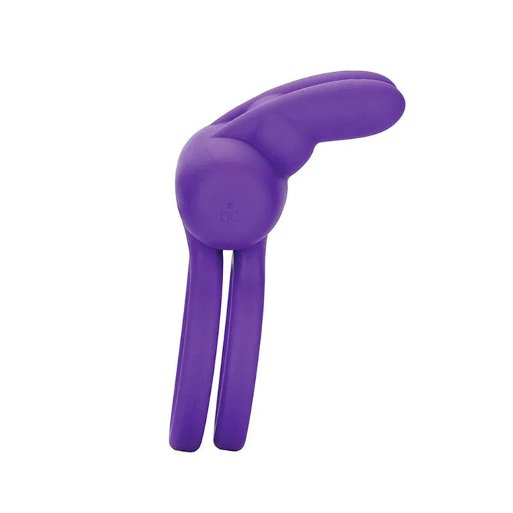 Rockin' Rabbit ring in Purple, side profile with the twin loops open